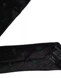 Dolce & Gabbana Dark Gray Fantasy 100% Silk Adjustable Men Tie