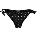 Bas de maillot de bain Dolce & Gabbana à pois noirs, maillot de plage élégant pour femmes.