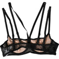 Soutien-gorge balconnet en dentelle florale noire de Dolce & Gabbana, en nylon élégant, visible sur cette image.