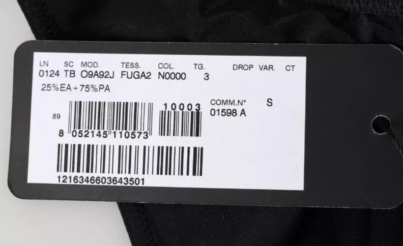Bas de maillot de bain noir en nylon Dolce & Gabbana pour femme, style bikini, vue de face.