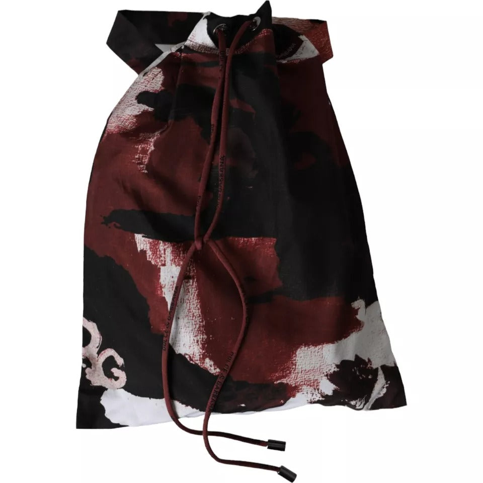 Shorts de bain multicolores Dolce & Gabbana avec logo DG, style camouflage, pour beachwear et maillot de bain.