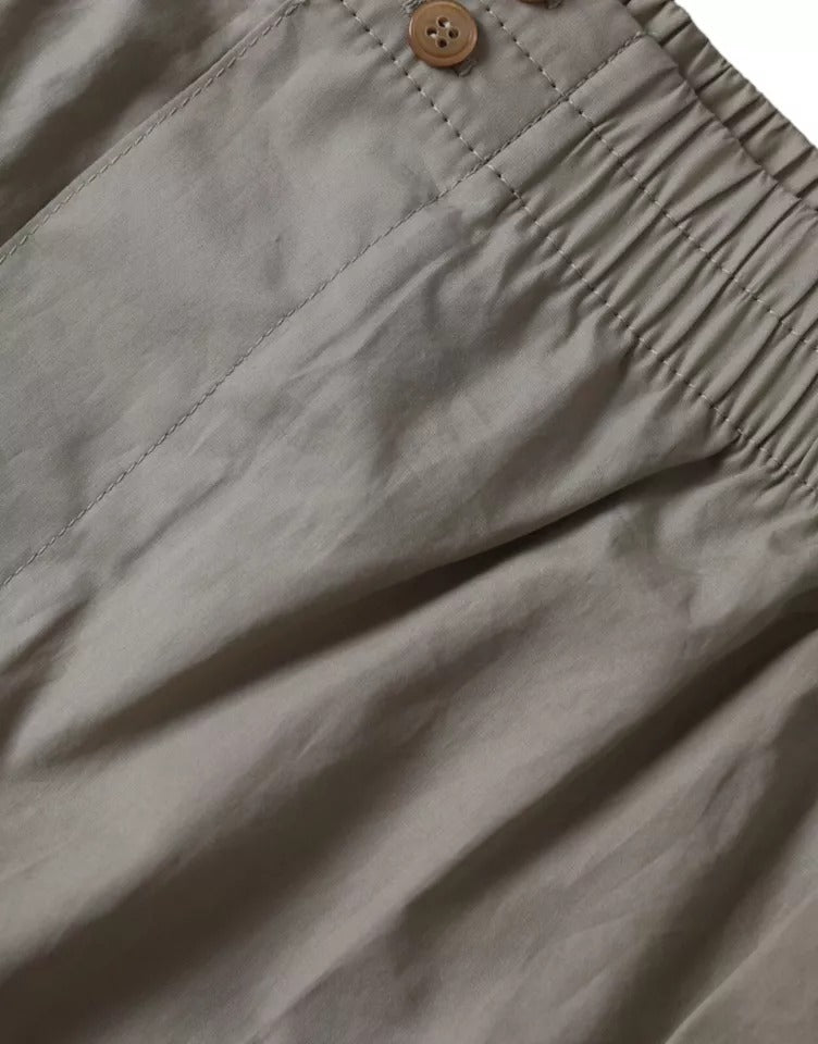 Boxers en coton marron de Dolce & Gabbana, sous-vêtements masculins confortables et élégants, avec coupe régulière.