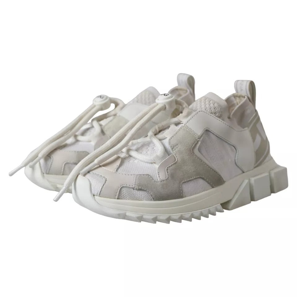 Chaussures de marche blanches Dolce & Gabbana Sorrento en mesh, baskets de trekking élégantes et confortables.