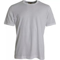 T-shirt blanc en coton Dolce & Gabbana avec col rond et manches courtes, vue de face.