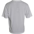 T-shirt blanc en coton à col rond Dolce & Gabbana, manches courtes, vue de face, style décontracté.