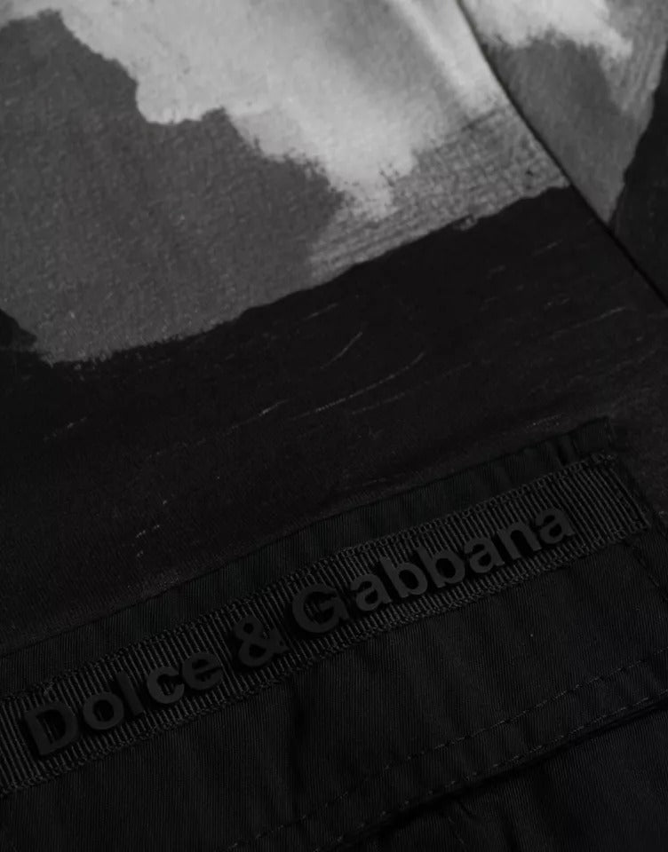T-shirt à col rond en coton camouflage multicolore de Dolce & Gabbana, style décontracté et tendance.