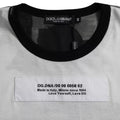 T-shirt rond noir et blanc à camouflage de Dolce & Gabbana, mode décontractée avec col rond, pour homme ou femme.