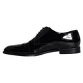 Chaussures Derby pour homme en cuir de veau noir de Dolce & Gabbana, élégantes et sophistiquées.