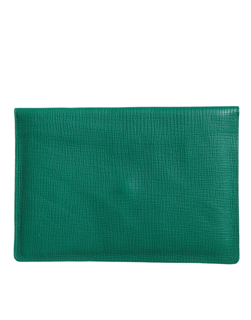 Sac à main en cuir vert Dolce & Gabbana, pochette mini pour main ou tablette, avec fermeture élégante.