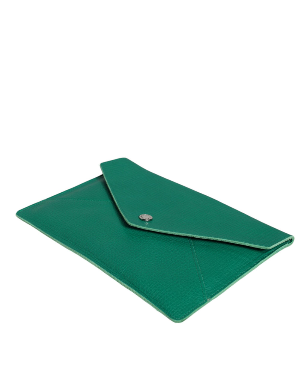 Sac à main en cuir vert Dolce & Gabbana, pochette mini, porte-monnaie et étui pour tablette, élégant et sophistiqué.