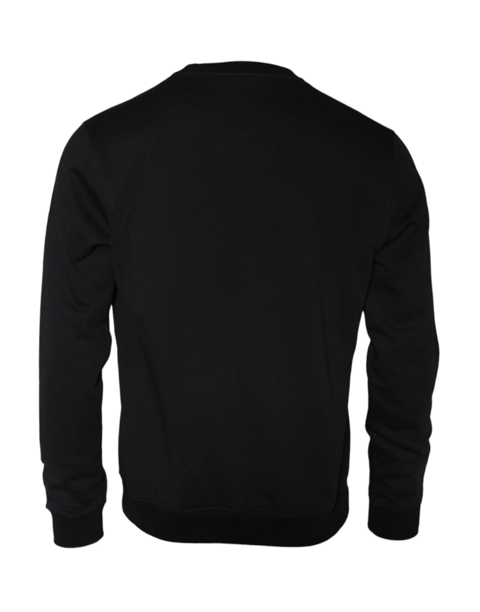 Sweatshirt en coton gris foncé Versace avec col rond et logo Medusa noir, style décontracté et élégant.
