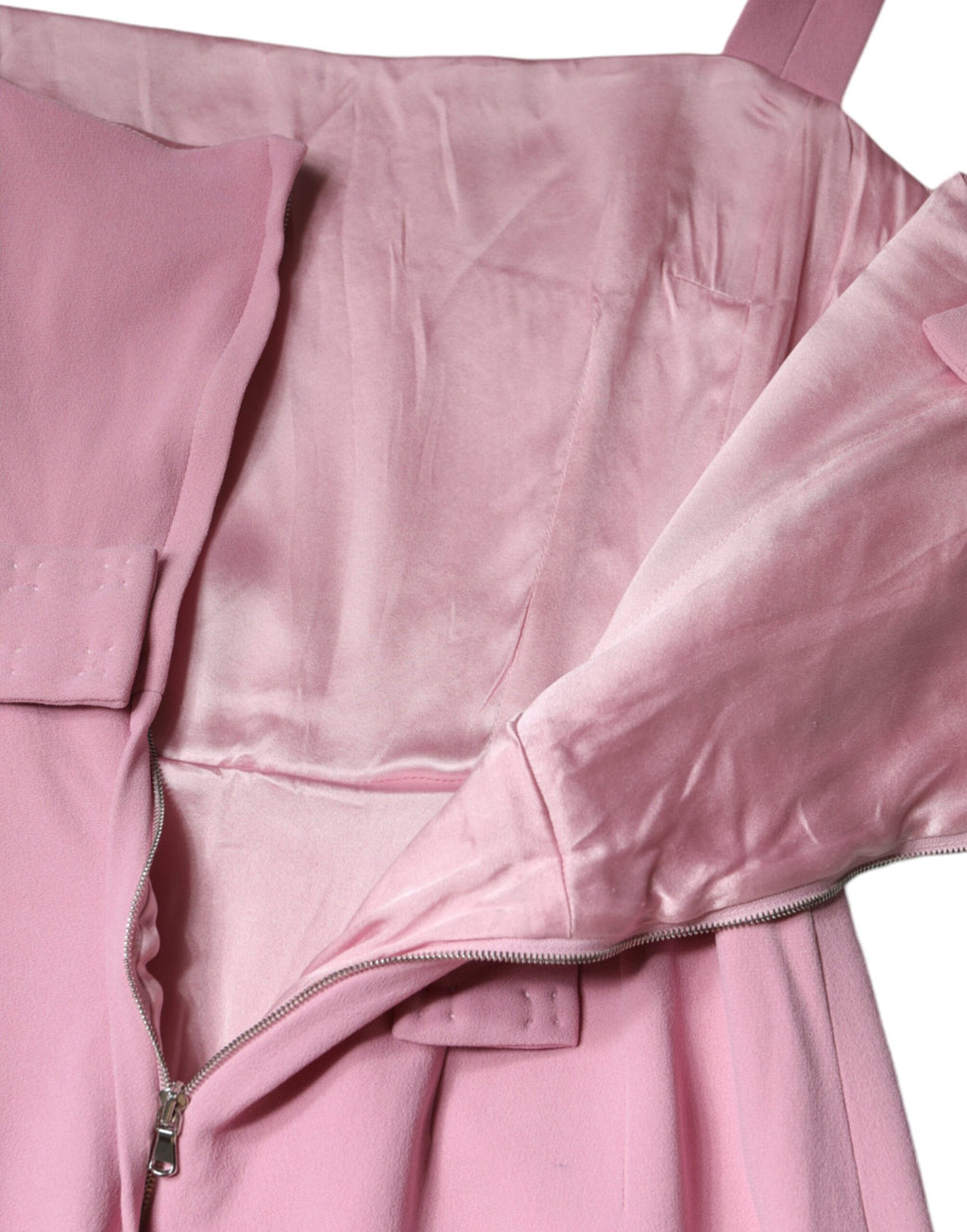 Robe sans manches Dolce & Gabbana rose en viscose à coupe évasée et ligne A, élégante et fluide.