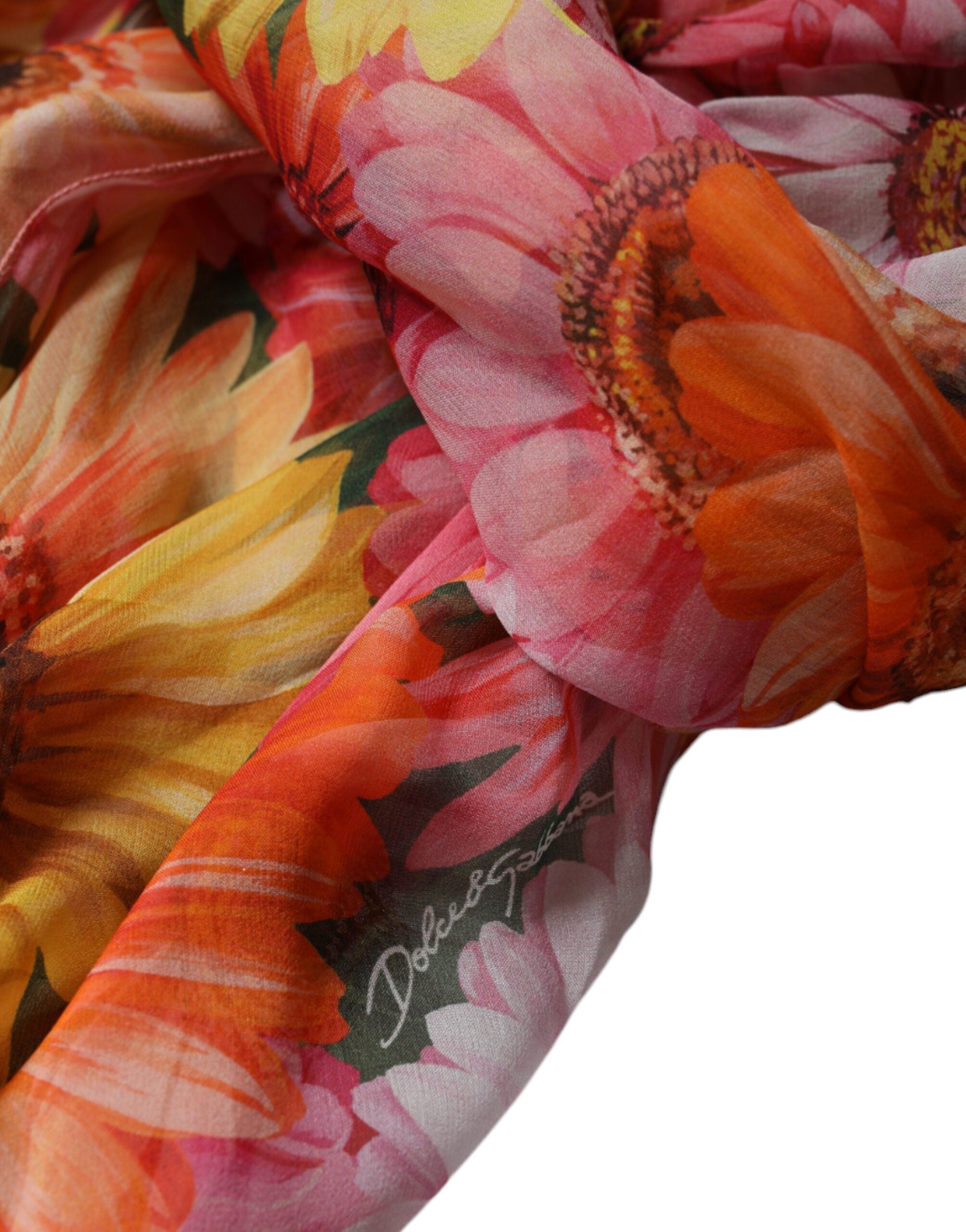 Robe midi sans manches Dolce & Gabbana à fleurs multicolores, décolleté en V, style élégant et féminin.