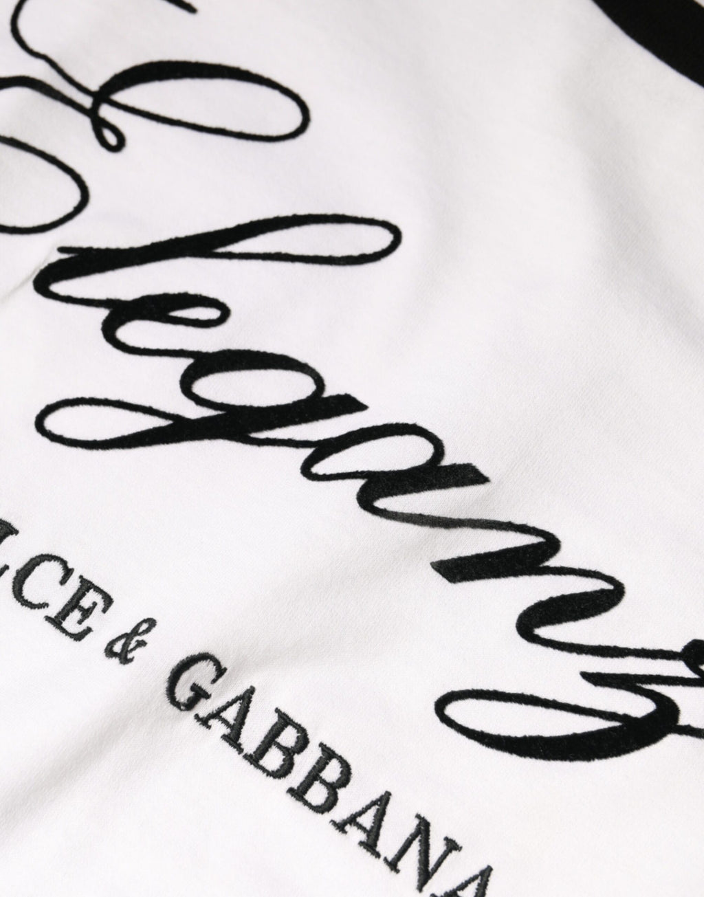T-shirt blanc à manches courtes Dolce & Gabbana Eleganza Print en coton, design élégant avec motif coloré.