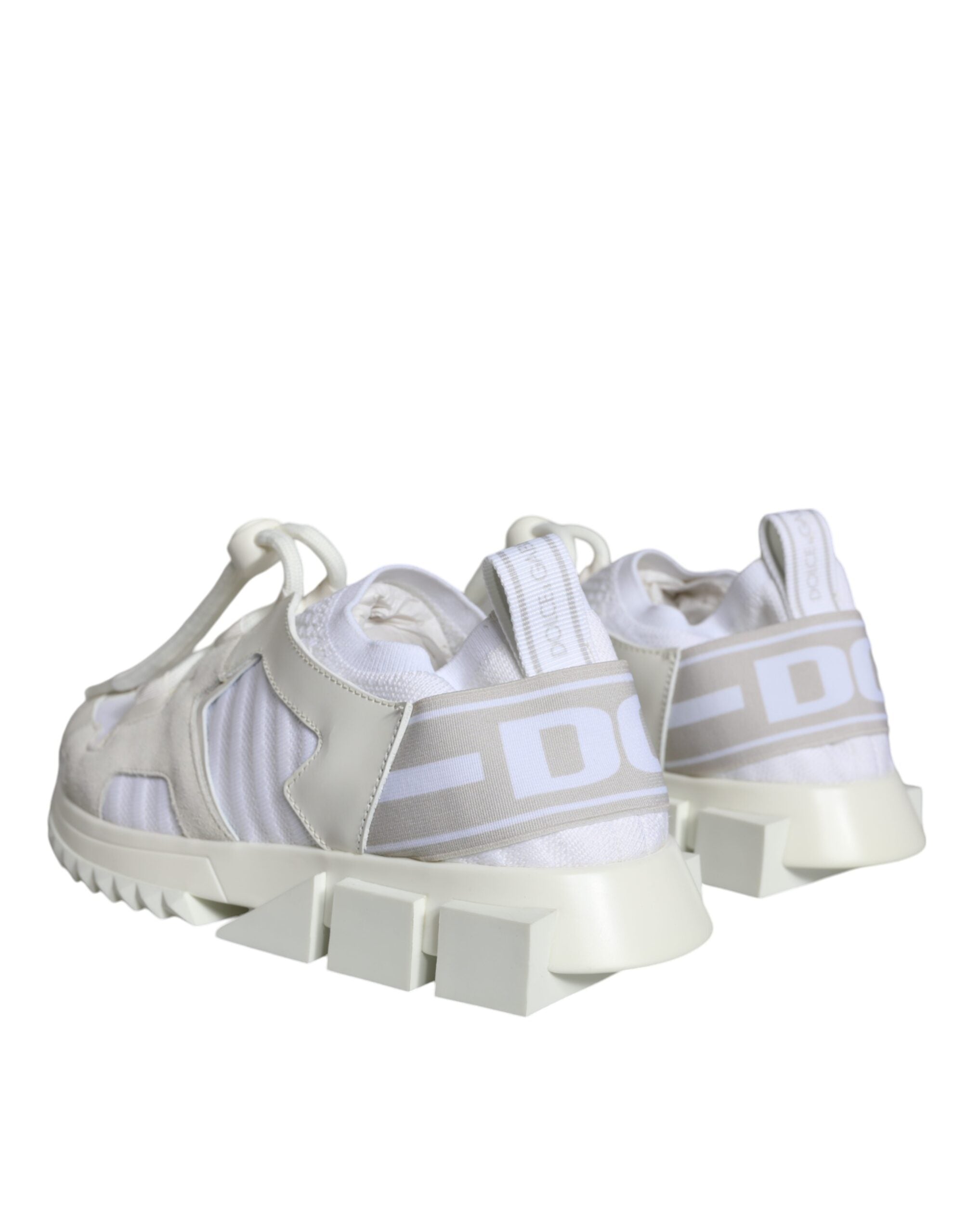 Chaussures de trekking Dolce & Gabbana Sorrento en mesh blanc, baskets de sport élégantes et confortables.