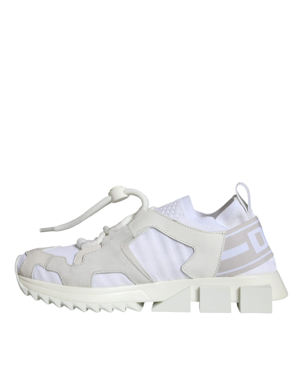Chaussures de randonnée Dolce & Gabbana Sorrento en mesh blanc, baskets de trekking élégantes avec semelle robuste.