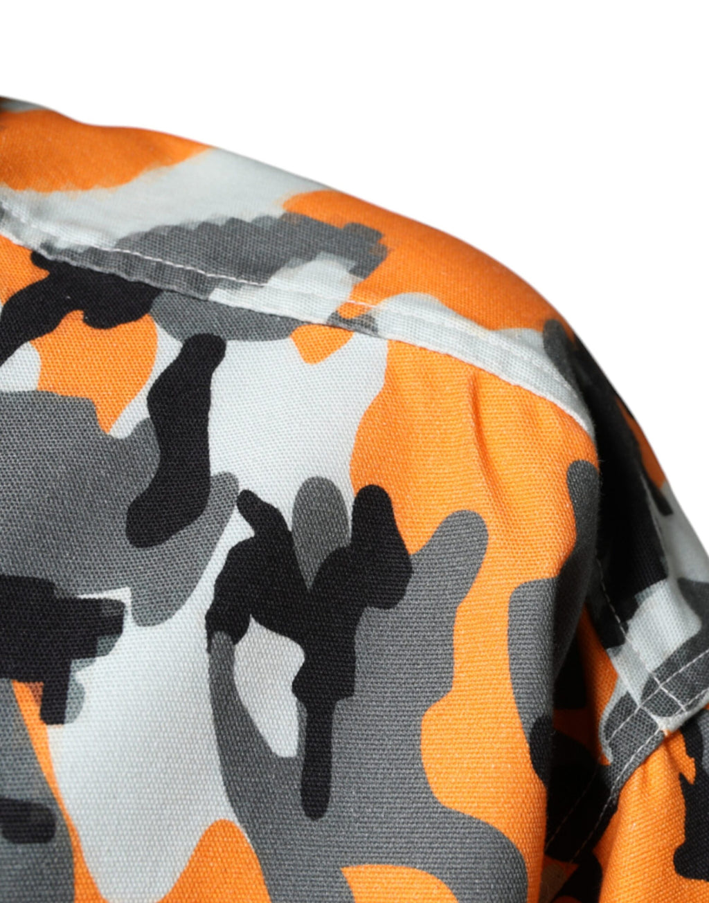 Veste en denim camouflage multicolore en coton Dolce & Gabbana avec col, style décontracté et détails colorés.