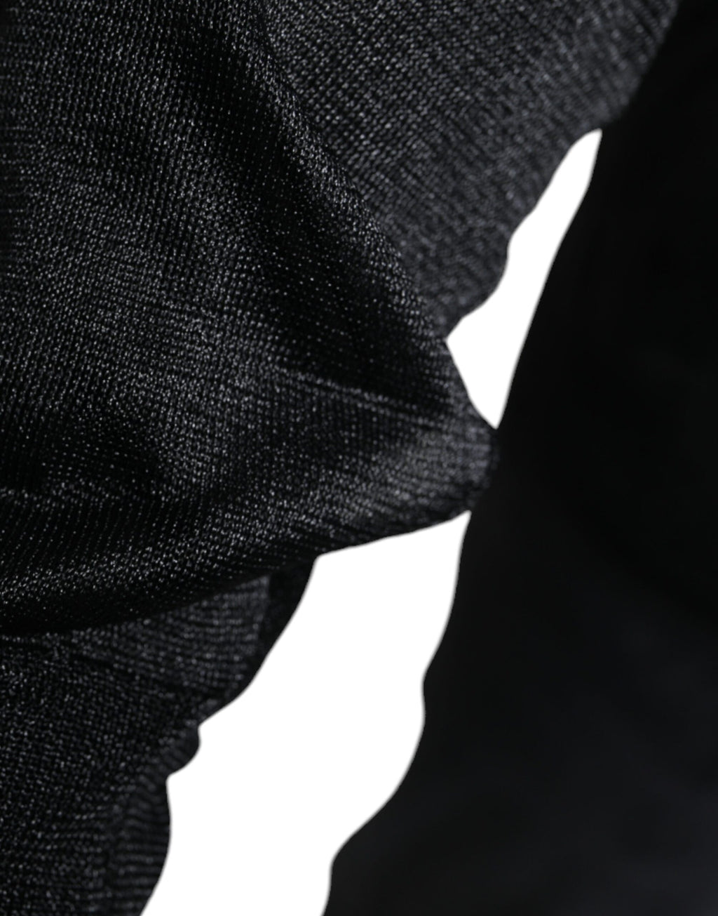 Sweat-shirt noir en polyester Dolce & Gabbana, pull-over décontracté avec col rond et logo brodé visible.