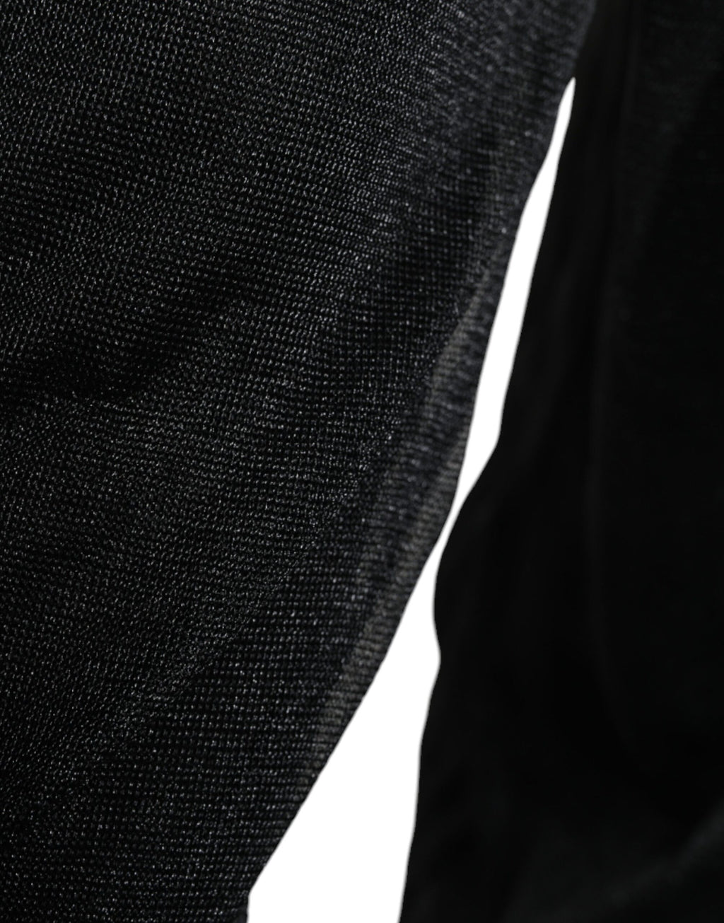 Sweat à capuche en polyester noir de Dolce & Gabbana, pull-over élégant et décontracté, vue en gros plan.