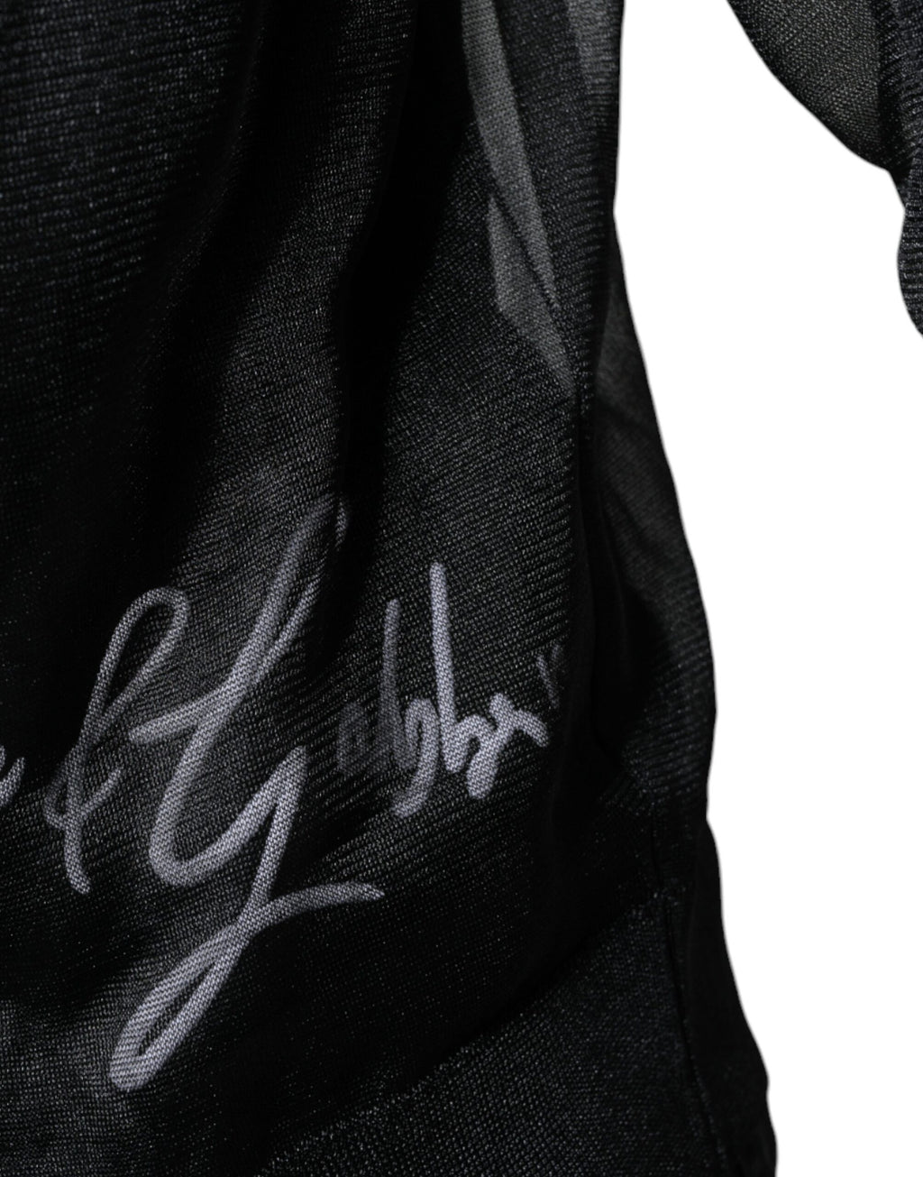Sweat-shirt noir en polyester de Dolce & Gabbana, pull à manches longues et style décontracté, vue de face.