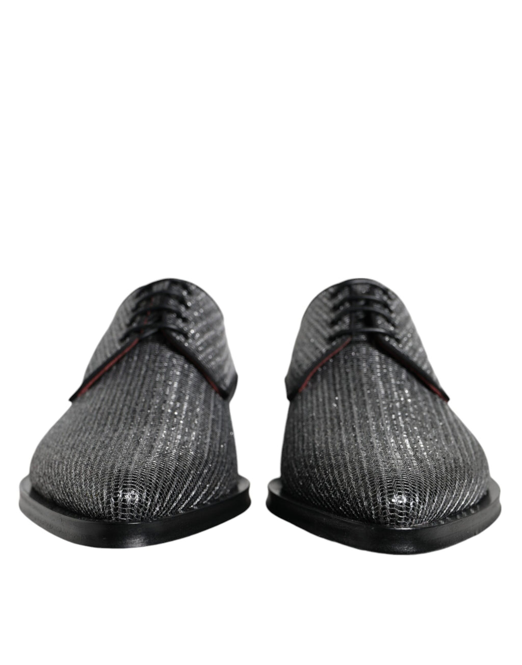 Chaussures derby formelles en polyuréthane argenté de Dolce & Gabbana, élégantes et sophistiquées pour homme.