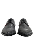 Chaussures derby formelles en polyuréthane argenté de Dolce & Gabbana, élégantes et sophistiquées pour homme.