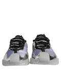 Chaussures basses en nylon noir et argent de Dolce & Gabbana NS1, baskets élégantes pour homme.
