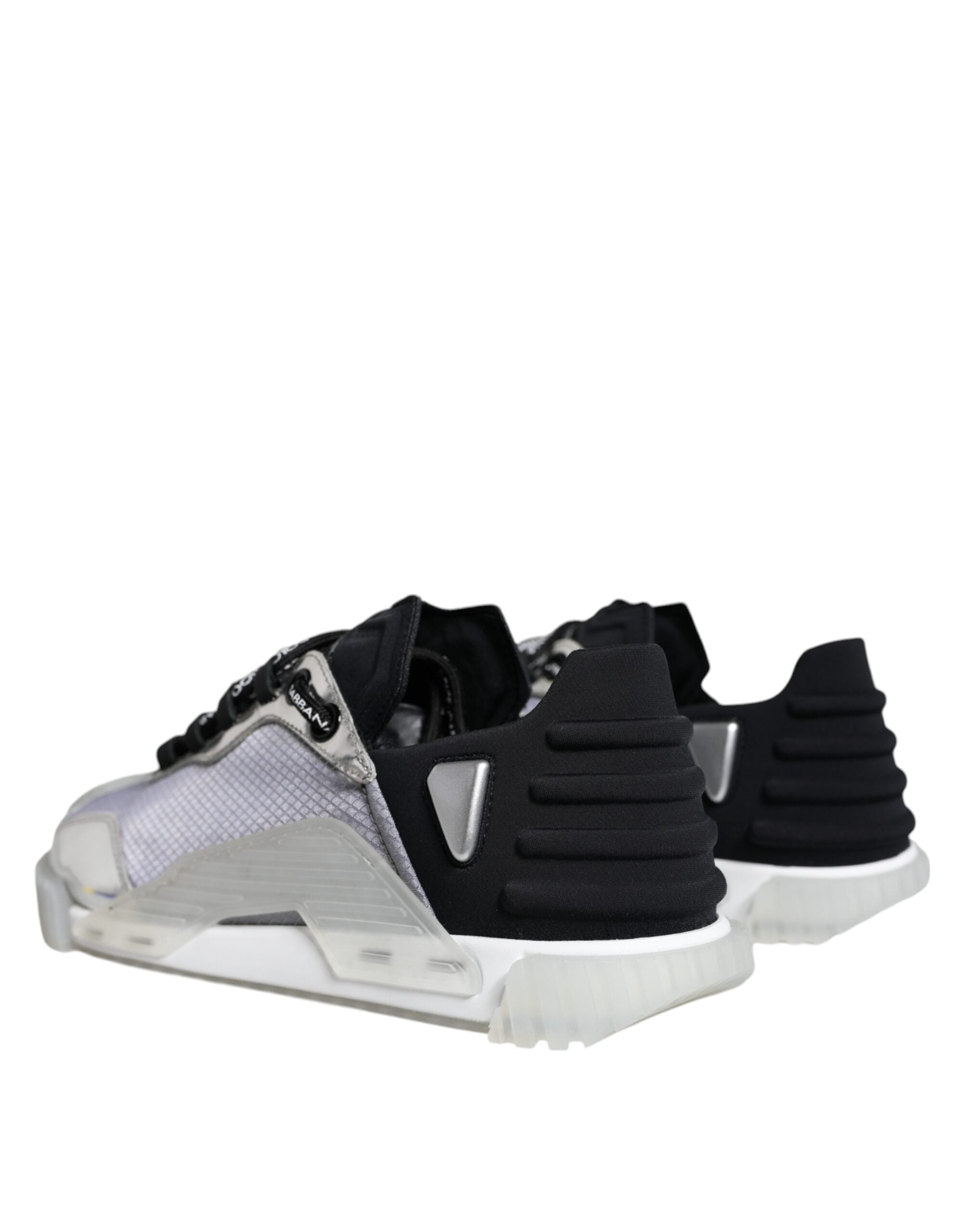 Chaussures basses Nike en nylon noir et argent de Dolce & Gabbana, style décontracté et moderne.