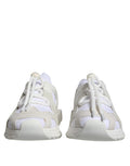 Chaussures de trekking Dolce & Gabbana Sorrento en mesh blanc, chaussures de sport élégantes et confortables pour la randonnée.