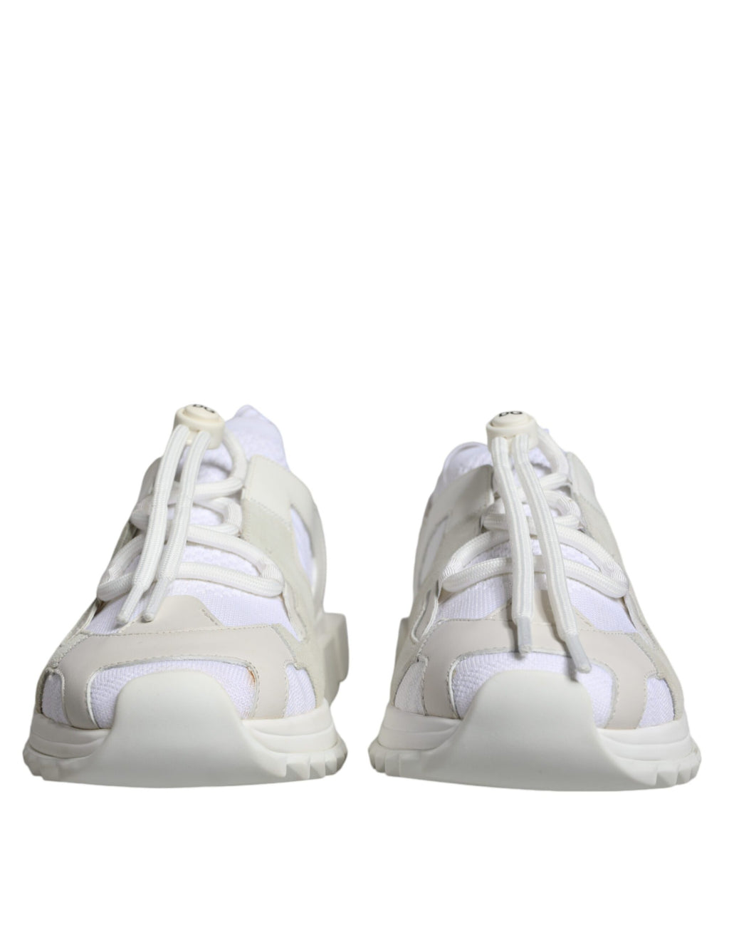Chaussures de randonnée Dolce & Gabbana Sorrento en mesh blanc, baskets de trekking élégantes avec semelle robuste.