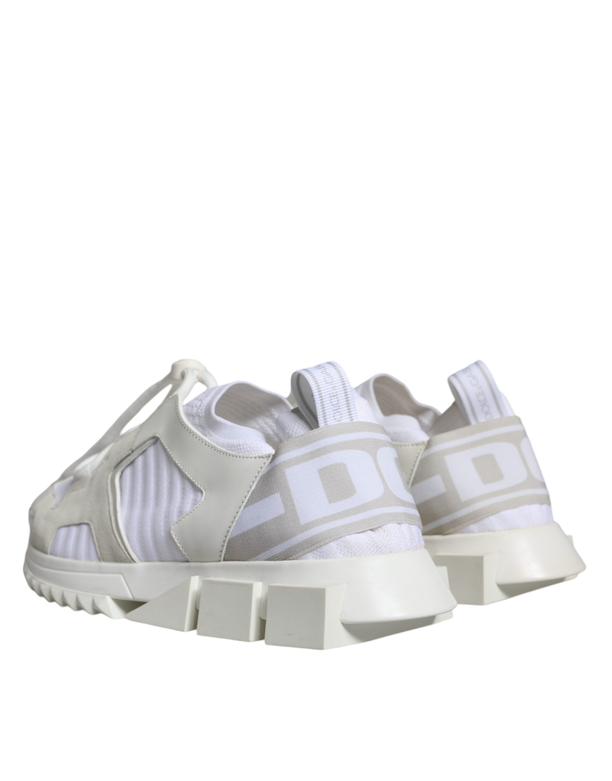 Chaussures de trekking en mesh blanc Dolce & Gabbana Sorrento, sneakers élégants pour la marche et l'aventure.