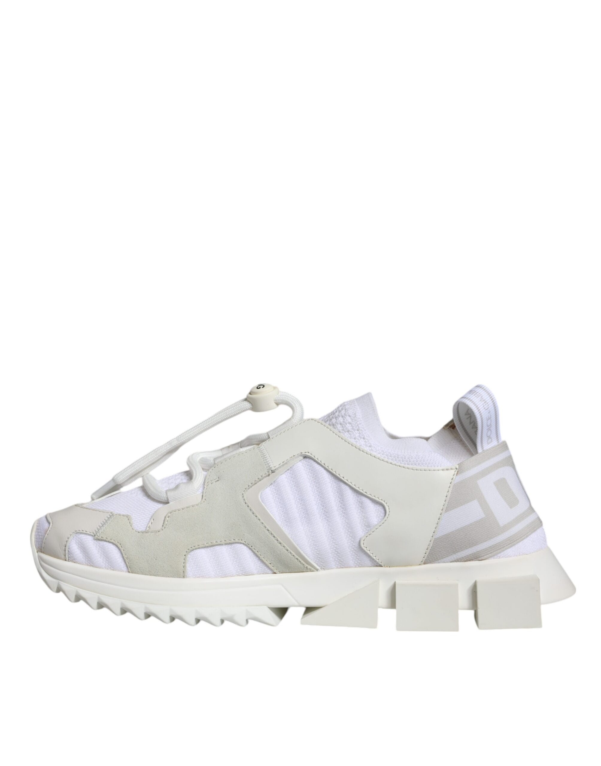 Chaussures de trekking Dolce & Gabbana Sorrento en mesh blanc, chaussures de sport élégantes et confortables.