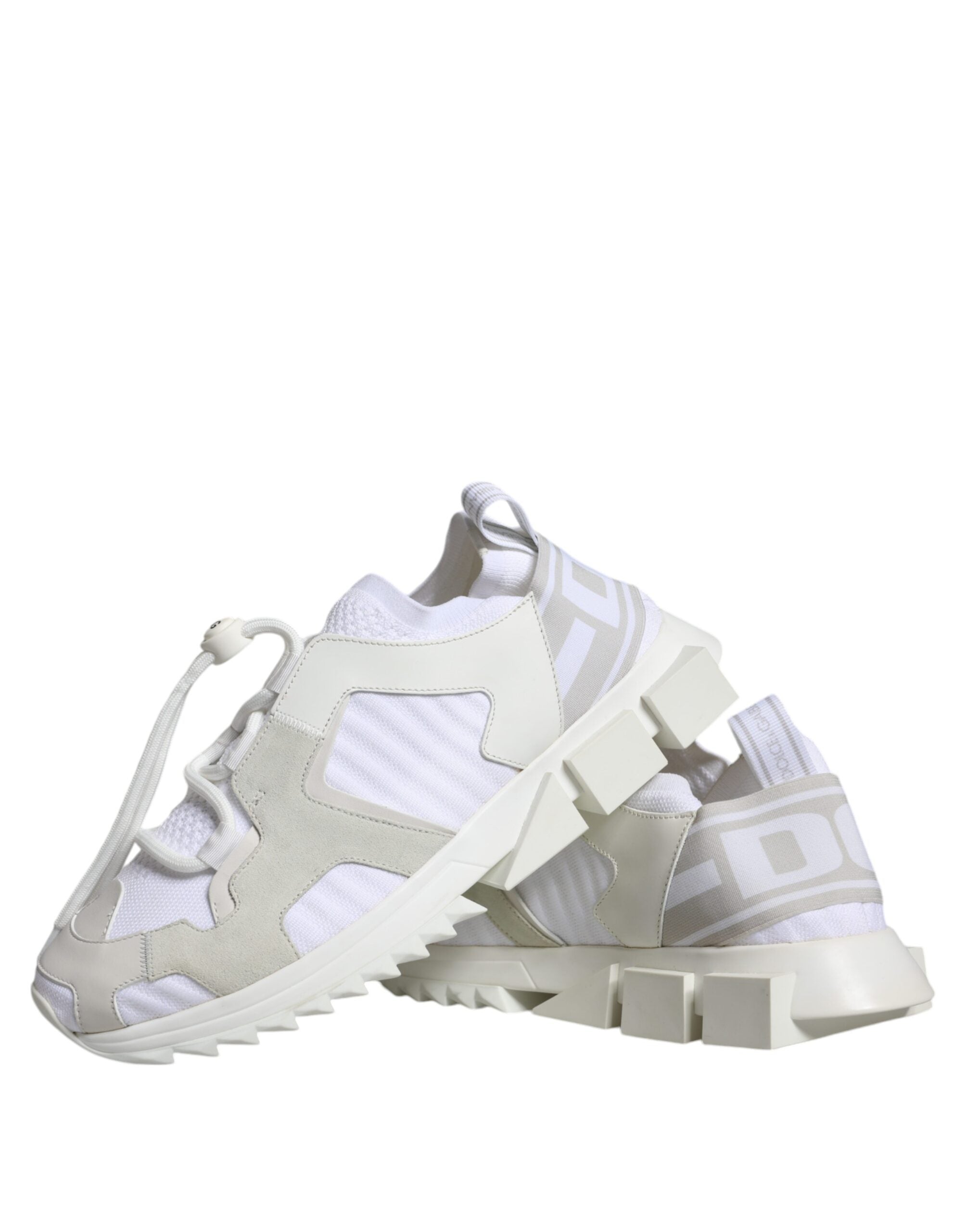 Chaussures de trekking Dolce & Gabbana Sorrento en mesh blanc, chaussures de sport élégantes avec détails modernes.