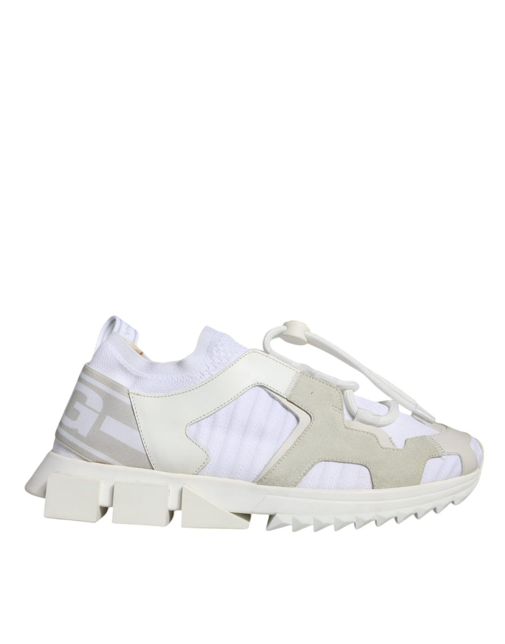Chaussures de trekking Dolce & Gabbana Sorrento en mesh blanc, baskets de sport élégantes et confortables.