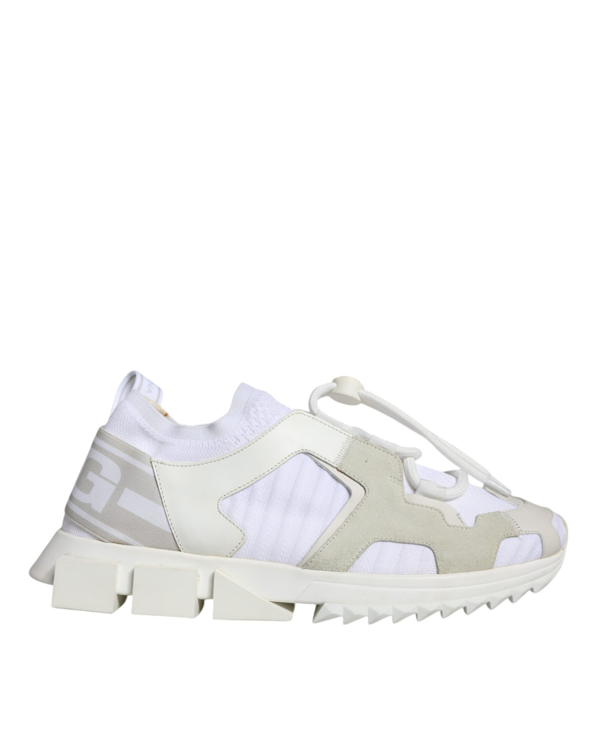 Chaussures de trekking Dolce & Gabbana Sorrento en mesh blanc, baskets de sport élégantes et confortables.