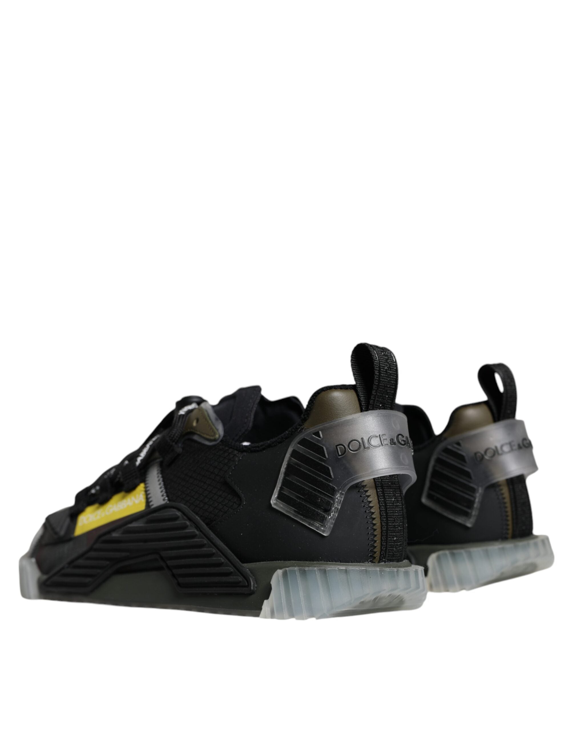 Chaussures sneakers basses Dolce & Gabbana NS1 à lacets multicolores en dentelle raffinée.