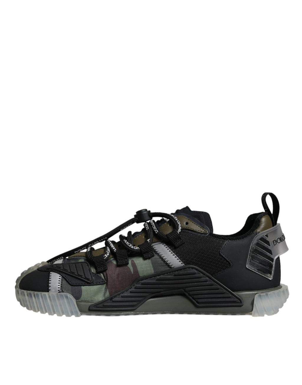 Chaussures basses Dolce & Gabbana NS1 en dentelle multicolore et laçage, sneakers tendance pour un style décontracté.