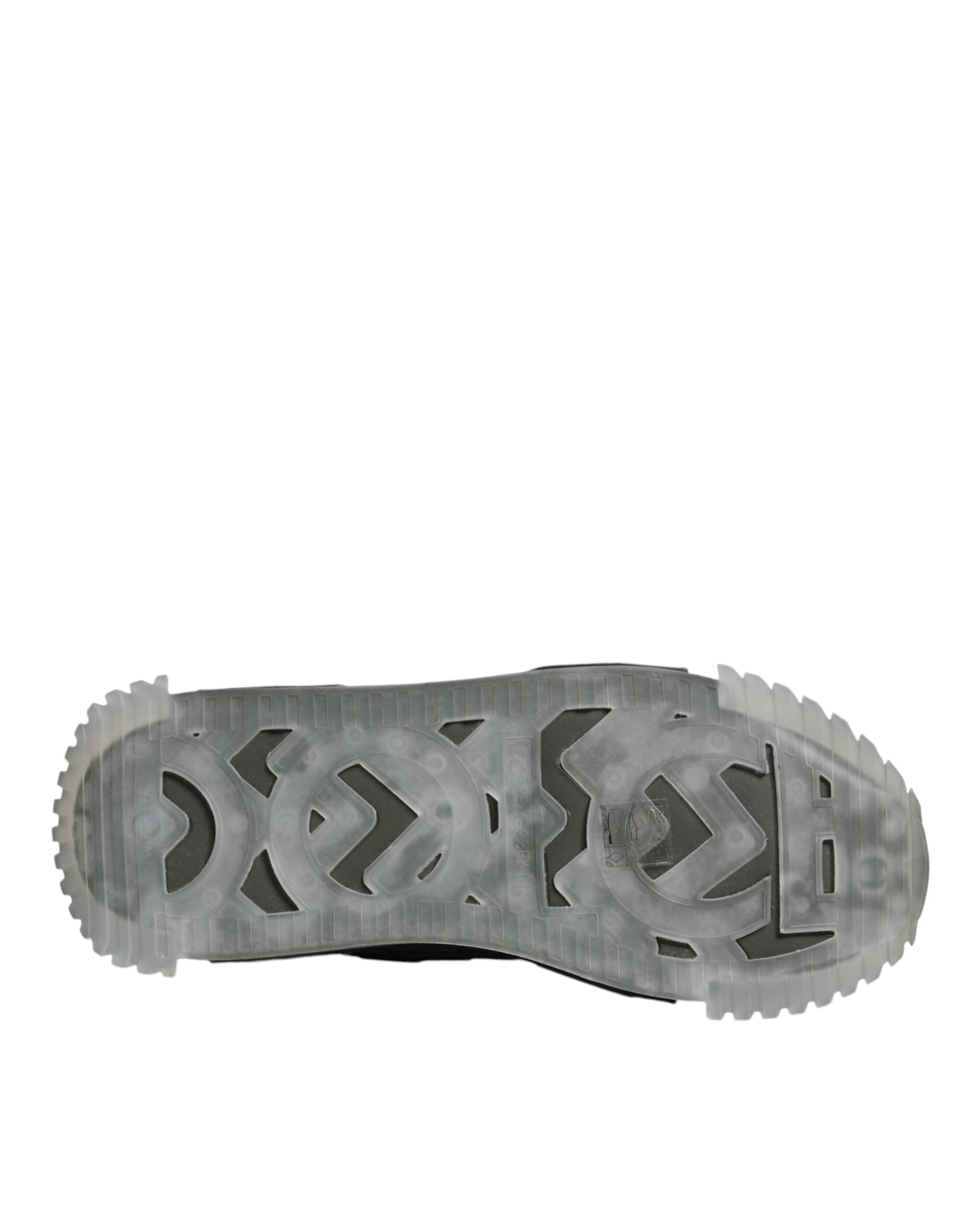 Chaussures sneakers basses Dolce & Gabbana NS1 en dentelle multicolore avec lacets, vue de face.