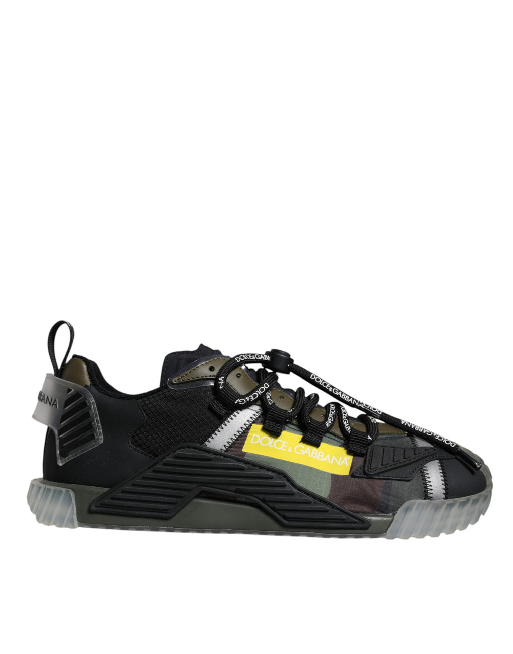 Chaussures sneakers basses Dolce & Gabbana NS1 en dentelle multicolore, avec laçage et design élégant.