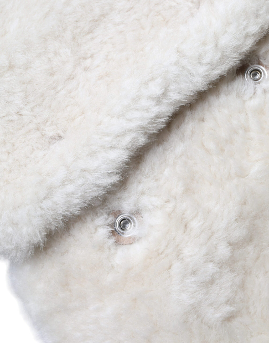 Gilet en cuir et shearling blanc Burberry Warrenford, veste élégante avec doublure en laine, vue de face sur un fond neutre.