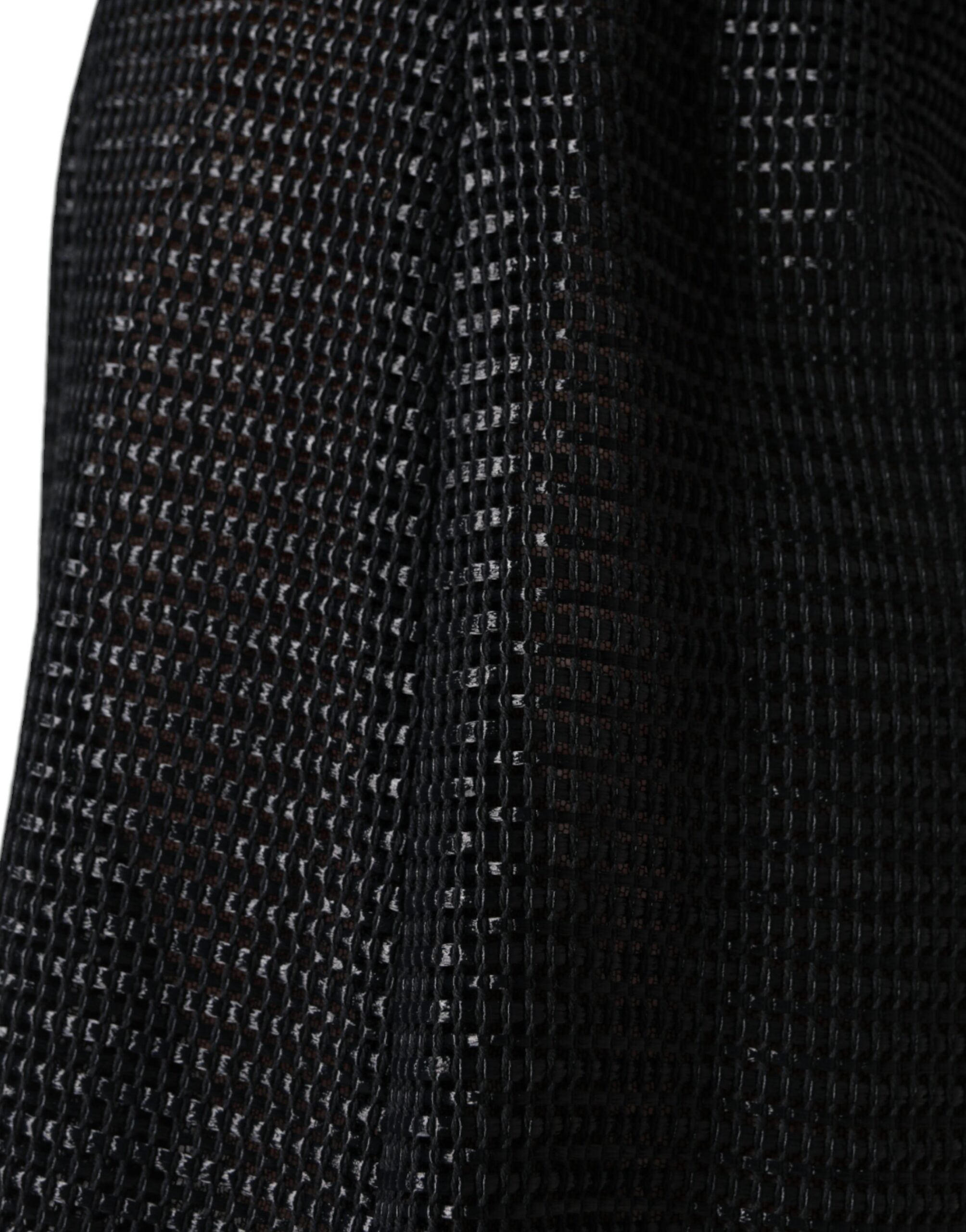 Jupe noire en viscose à taille haute et coupe crayon de Dolce & Gabbana, ajustée et élégante, visible sur l'image.