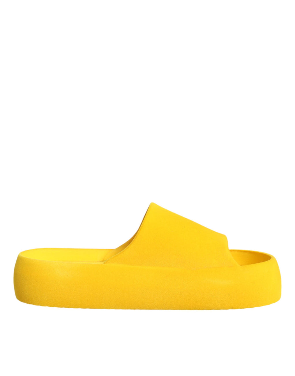 Sandales en caoutchouc jaunes Dolce & Gabbana, chaussures de plage élégantes avec semelle confortable et design tendance.