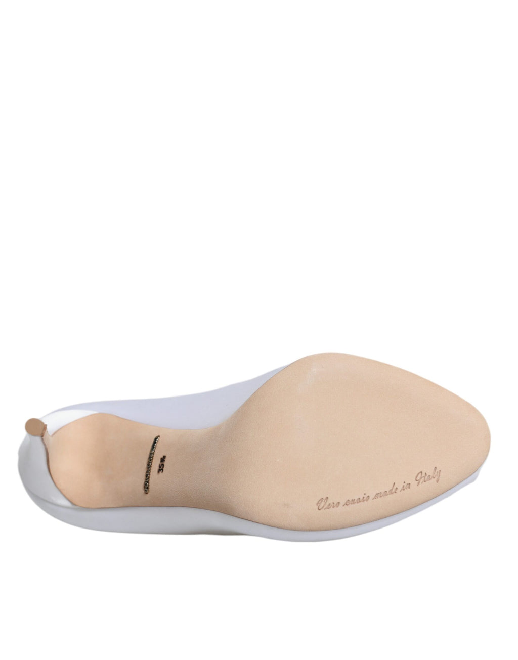 Chaussures Dolce & Gabbana en satin blanc avec cristaux, talons peep toe et design élégant pour femme.