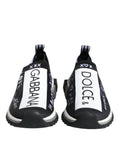 Chaussures sneakers basses Dolce & Gabbana Sorrento en noir et blanc, style décontracté avec semelle blanche et design élégant.
