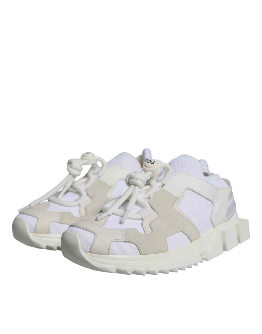 Chaussures de randonnée Dolce & Gabbana Sorrento en mesh blanc, baskets de trekking élégantes et confortables.