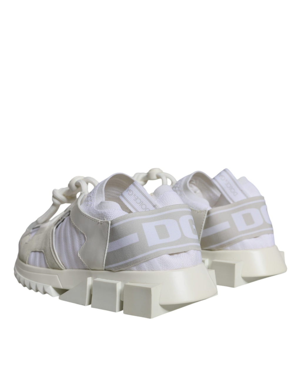 Chaussures de randonnée Dolce & Gabbana Sorrento en mesh blanc, baskets de trekking élégantes et confortables.