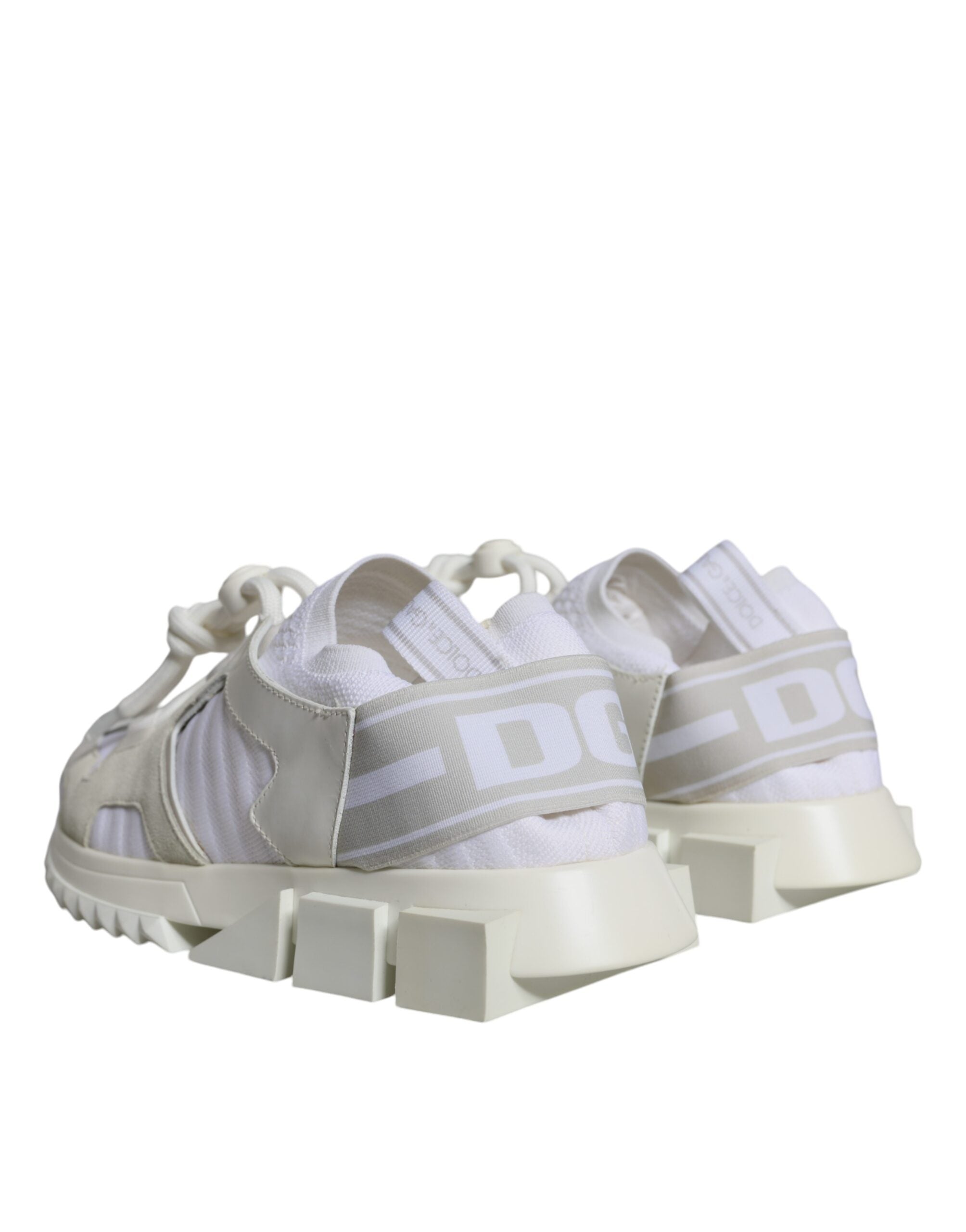 Chaussures de randonnée Dolce & Gabbana Sorrento en mesh blanc, baskets de trekking élégantes et confortables.