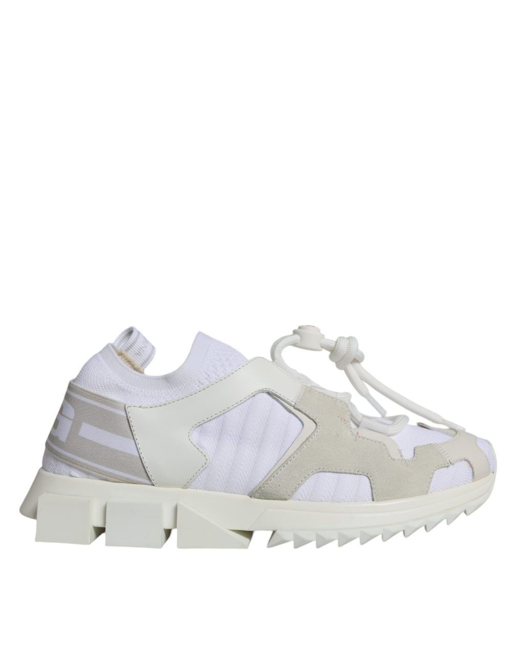 Chaussures de randonnée Dolce & Gabbana Sorrento en mesh blanc, baskets de trekking élégantes avec semelle robuste.