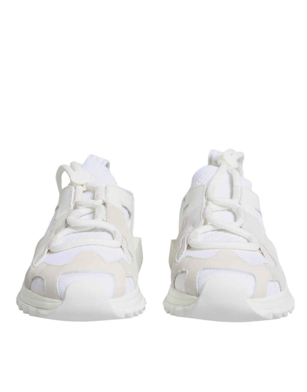 Chaussures de trekking Dolce & Gabbana Sorrento en maille blanche, baskets sportives élégantes pour hommes.