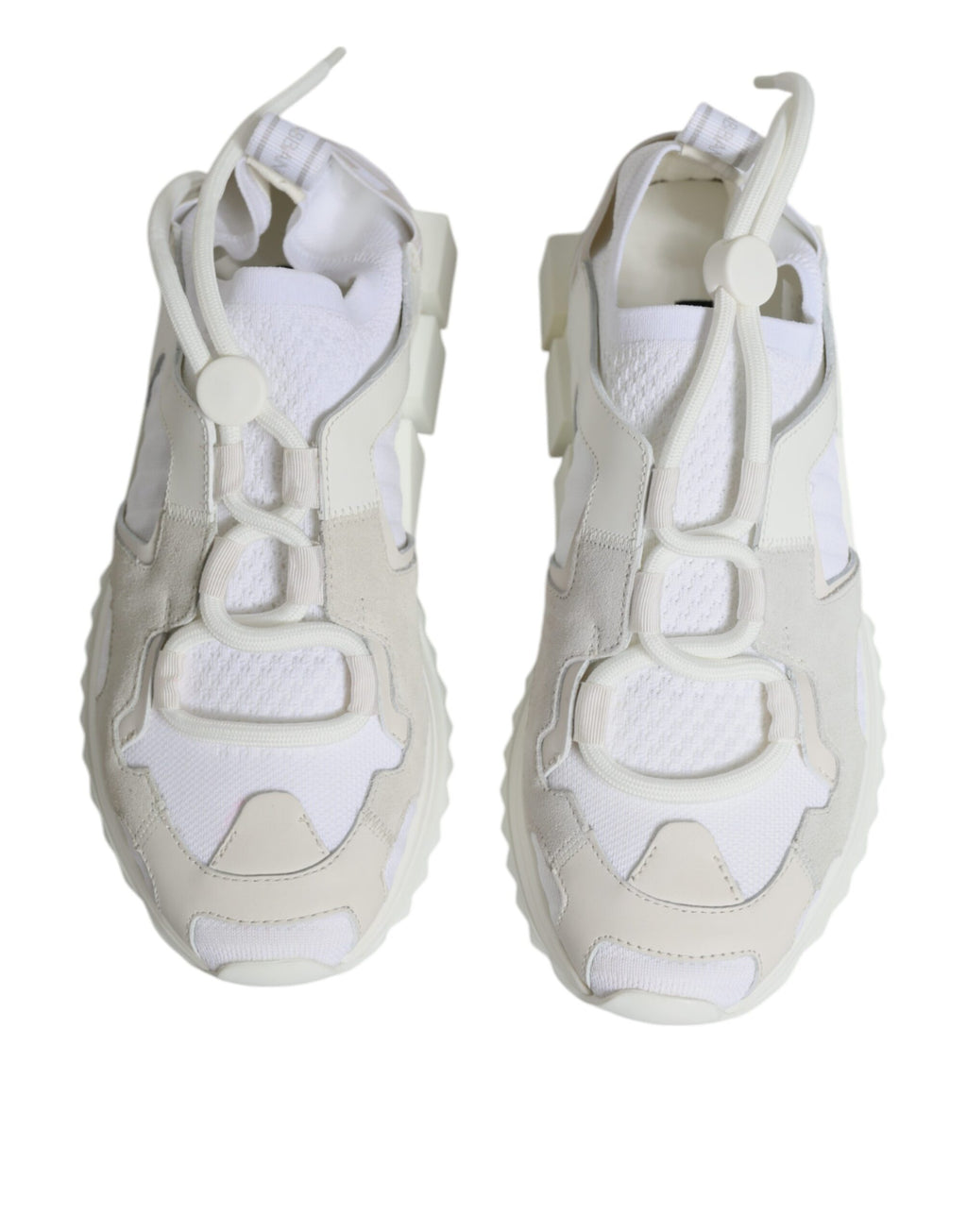 Chaussures de randonnée Dolce & Gabbana Sorrento en mesh blanc, baskets de trekking élégantes et confortables.